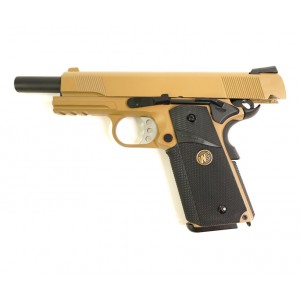 Страйкбольный пистолет WE Colt M1911A1 M.E.U. Rail Tan (WE-E008B-TN)